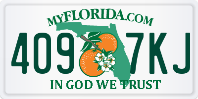 FL license plate 4097KJ