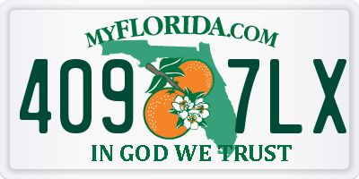 FL license plate 4097LX