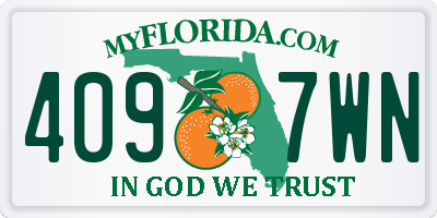FL license plate 4097WN