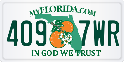 FL license plate 4097WR