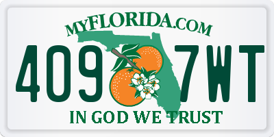 FL license plate 4097WT