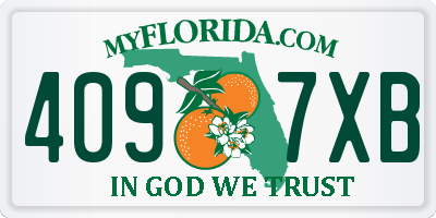 FL license plate 4097XB