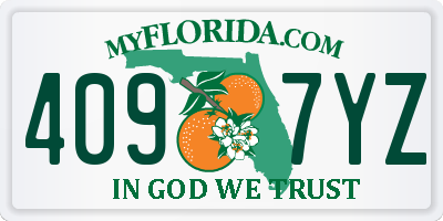 FL license plate 4097YZ