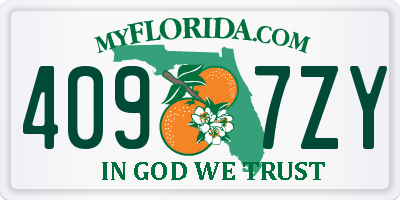 FL license plate 4097ZY
