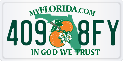FL license plate 4098FY