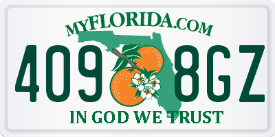 FL license plate 4098GZ
