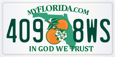 FL license plate 4098WS