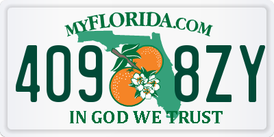 FL license plate 4098ZY