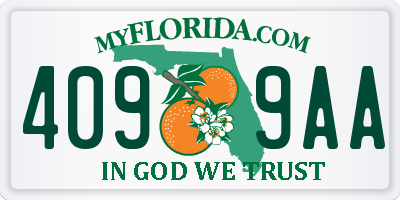 FL license plate 4099AA
