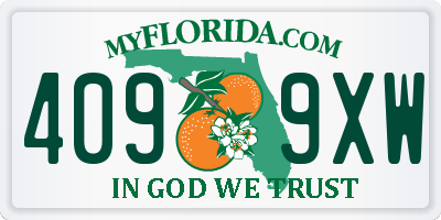 FL license plate 4099XW