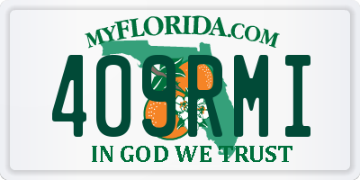 FL license plate 409RMI