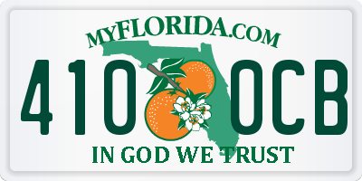 FL license plate 4100CB