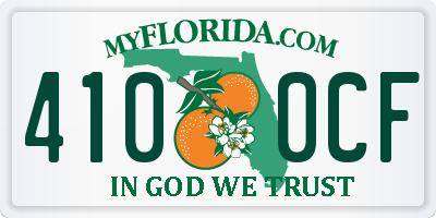 FL license plate 4100CF