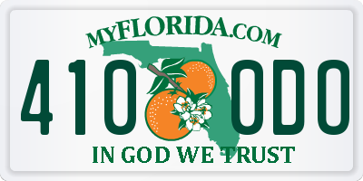 FL license plate 4100DO