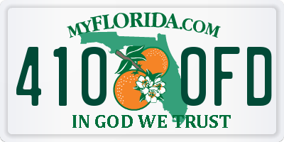 FL license plate 4100FD