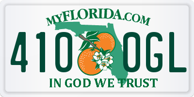 FL license plate 4100GL