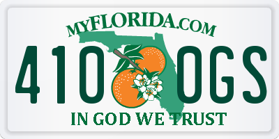 FL license plate 4100GS