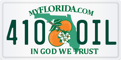 FL license plate 4100IL