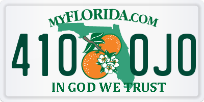 FL license plate 4100JO