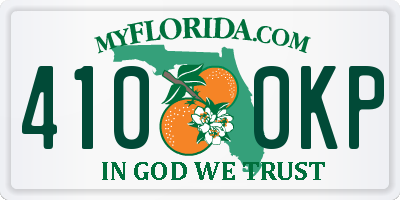 FL license plate 4100KP