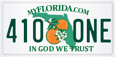 FL license plate 4100NE