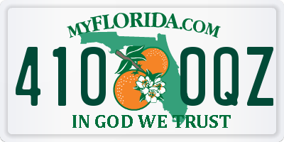 FL license plate 4100QZ