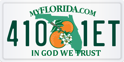 FL license plate 4101ET