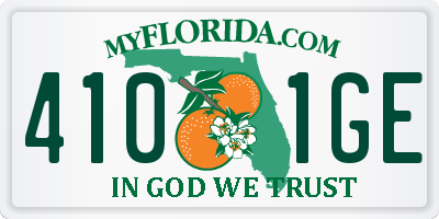 FL license plate 4101GE