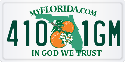 FL license plate 4101GM
