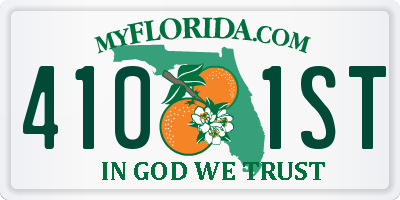 FL license plate 4101ST