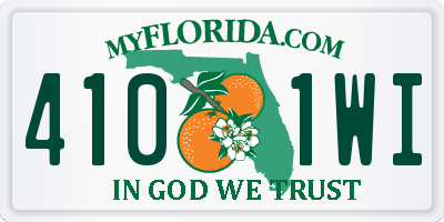 FL license plate 4101WI