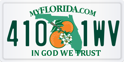 FL license plate 4101WV