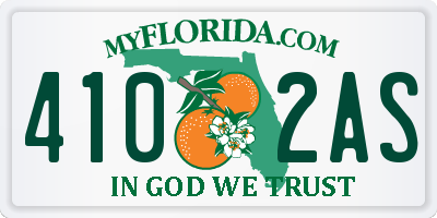 FL license plate 4102AS