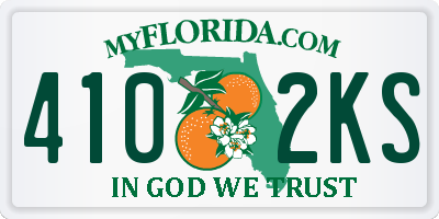 FL license plate 4102KS