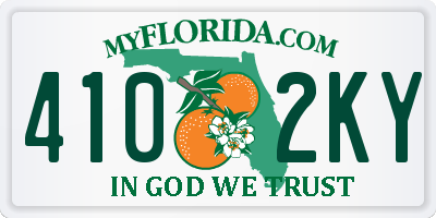 FL license plate 4102KY