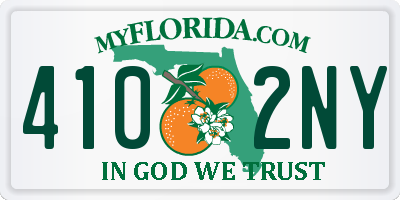 FL license plate 4102NY