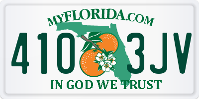 FL license plate 4103JV