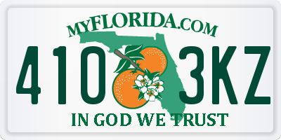 FL license plate 4103KZ