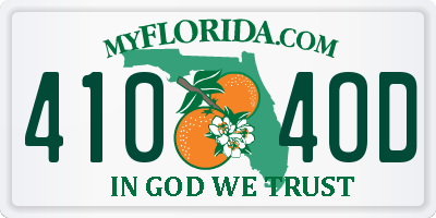 FL license plate 4104OD