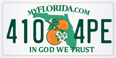 FL license plate 4104PE