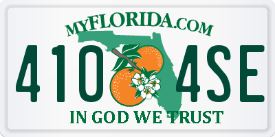 FL license plate 4104SE