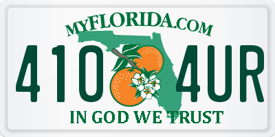 FL license plate 4104UR