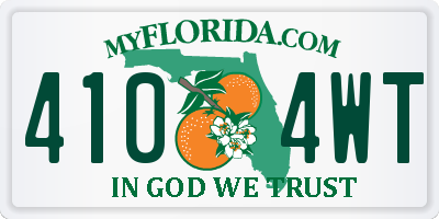 FL license plate 4104WT