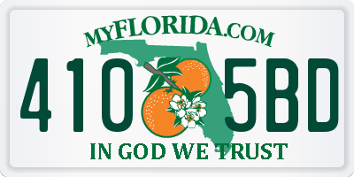 FL license plate 4105BD