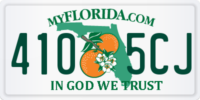 FL license plate 4105CJ