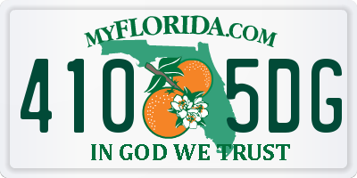 FL license plate 4105DG