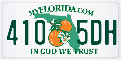 FL license plate 4105DH