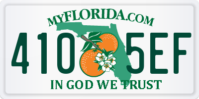 FL license plate 4105EF