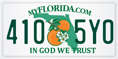 FL license plate 4105YO