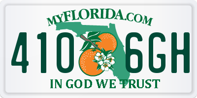 FL license plate 4106GH